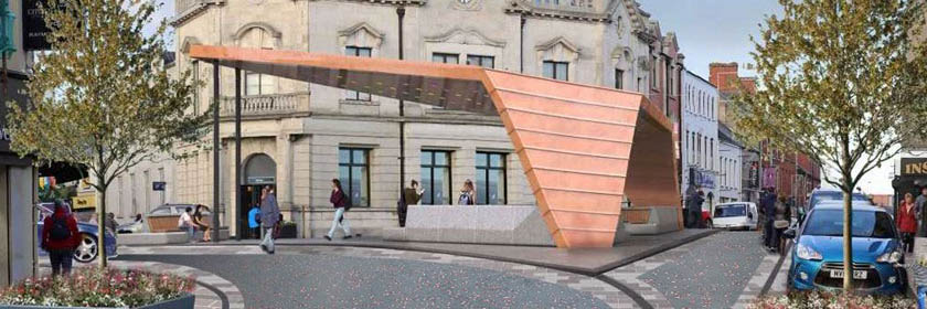 Image of the proposed public realm works in Ballymena