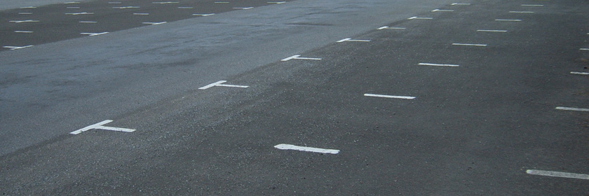 Photograph of white lines in a car park