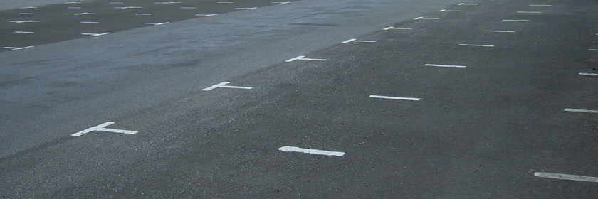 Photograph of white lines in a car park