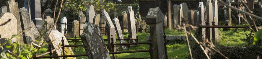 Photograph of a historical cemetery