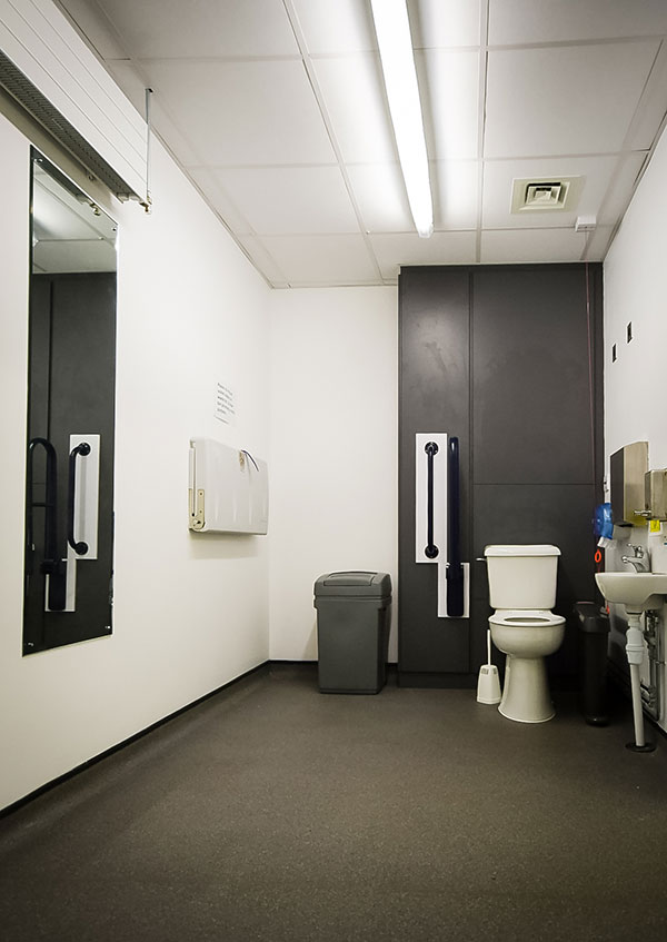 Disabled, accessible toilet facilities at Eden Community Centre.