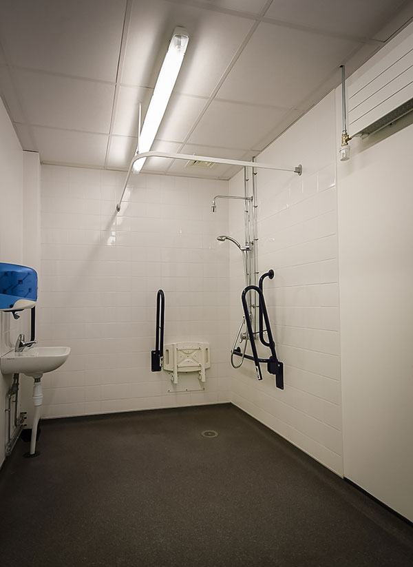 Disabled, accessible show facilities at Eden Community Centre.