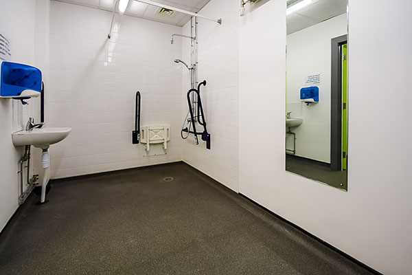 Disabled, accessible show facilities at Eden Community Centre.
