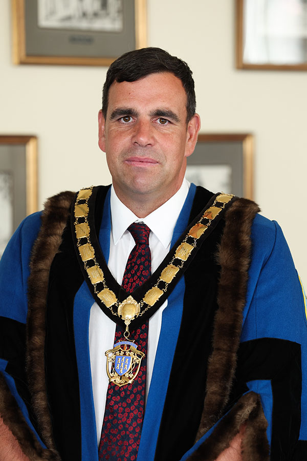 Deputy Mayor Alderman Stewart McDonald pictured in his Council robes and chain of office