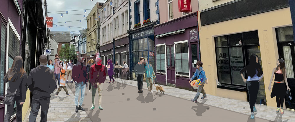 Dunluce Street Pedestrianised