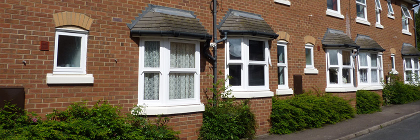 Photograph of a row of houses