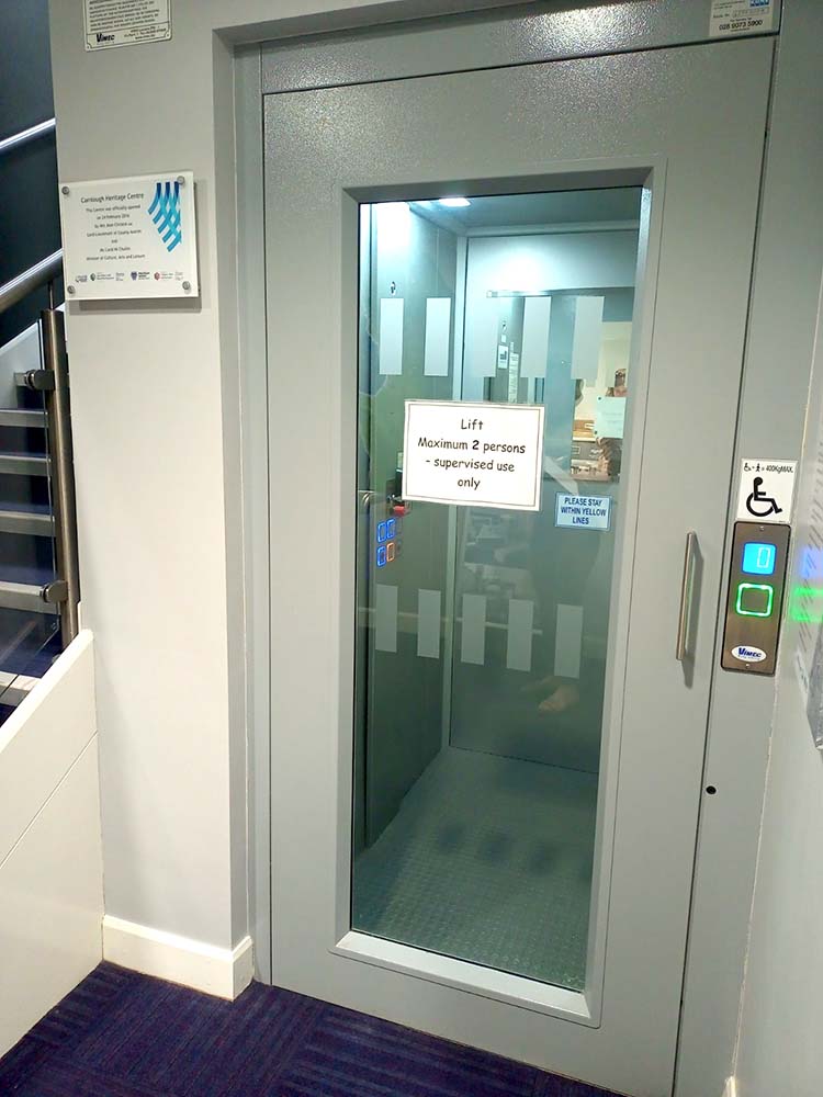 A lift is available for access to the Heritage Hub's upper levels.