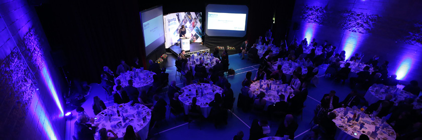 Photograph of the McNeill Theatre for the MEA Sports Awards