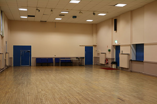 A view of the main hall in Linn Road Community Centre.