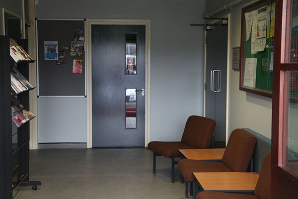 An view of the entrance foyer of Linn Road Community Centre.