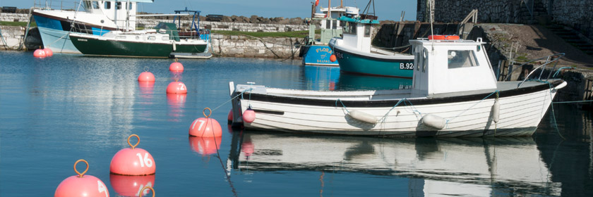 Photograph of boat in Carnlough Harbour