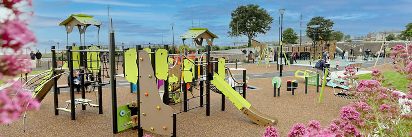 Photograph of the play park at Marine Gardens, Carrickfergus