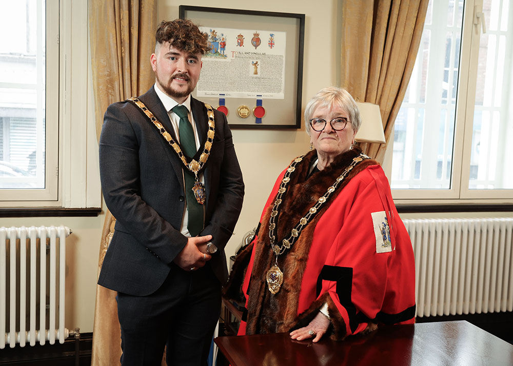 Mayor Alderman Beth Adger MBE and Deputy Mayor Councillor Bréanainn Lyness