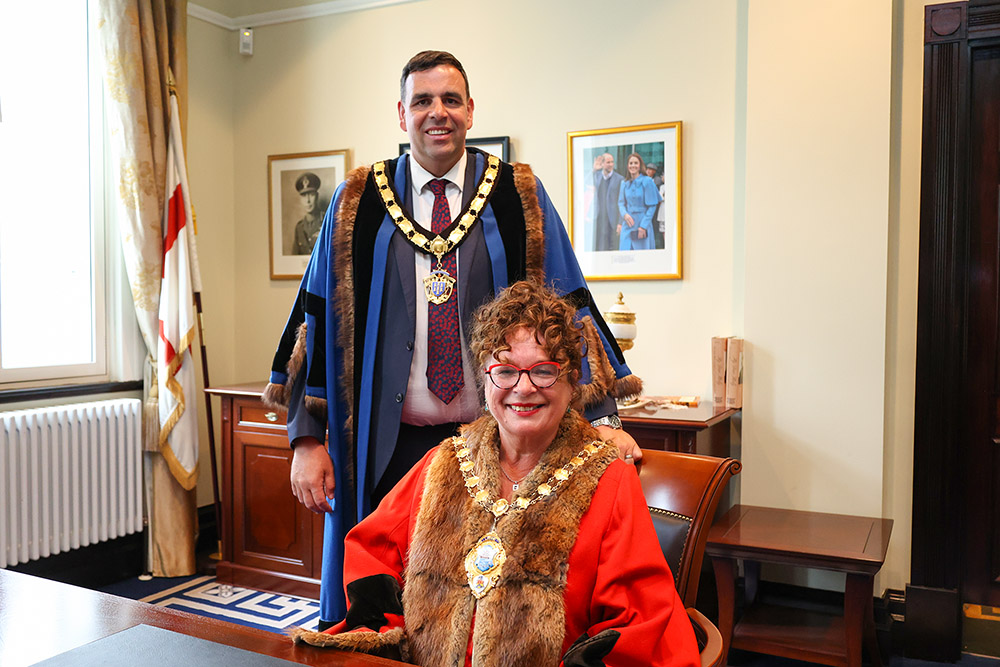 Mayor Alderman Gerardine Mulvenna and Deputy Mayor Alderman Stewart McDonald