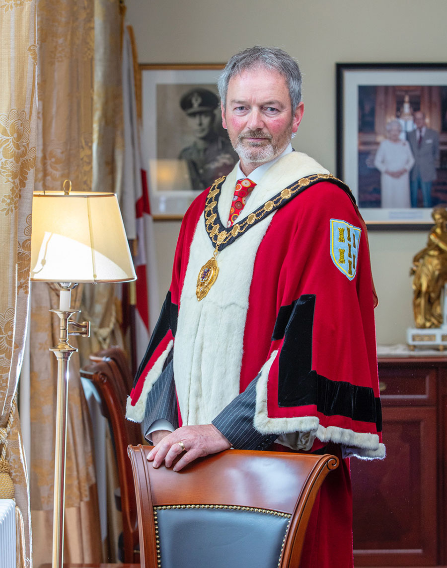 Mayor Alderman William McCaughey in his civic robes.