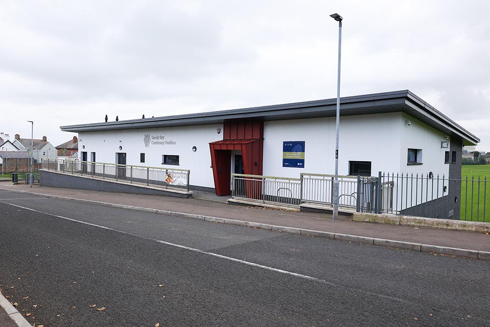 Sandy Bay Pavilion's front entrance with street level access