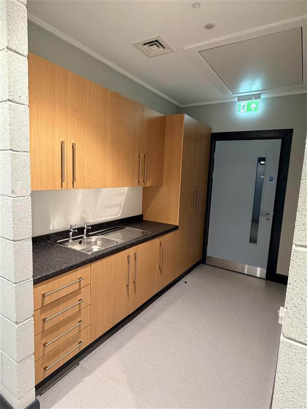 The small kitchen at Waveney Community Centre.