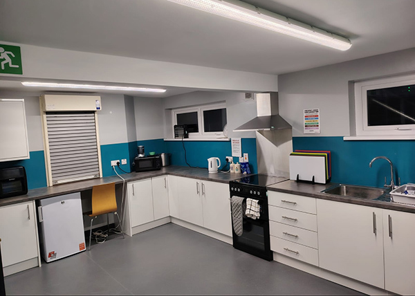 View of the kitchen facilities at Woodburn Community Centre