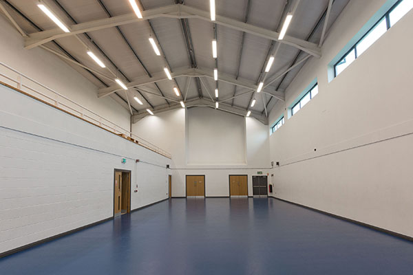 A view of the sports hall at Ahoghill Community Centre