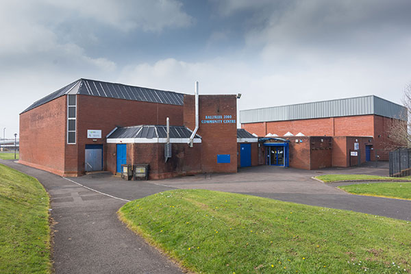 Ballykeel Community Centre entrance with ground level access.