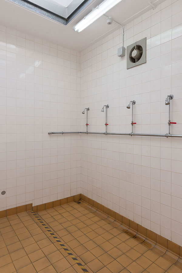 Shower facilities in the Dr John McKelvey Community Centre.