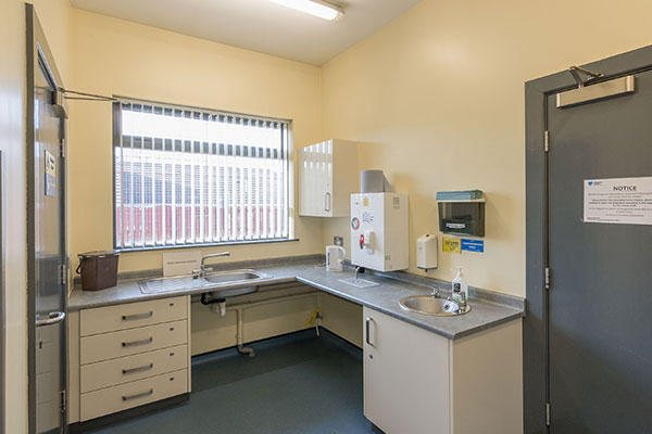 Kitchen facilities at Dunclug Community Centre.