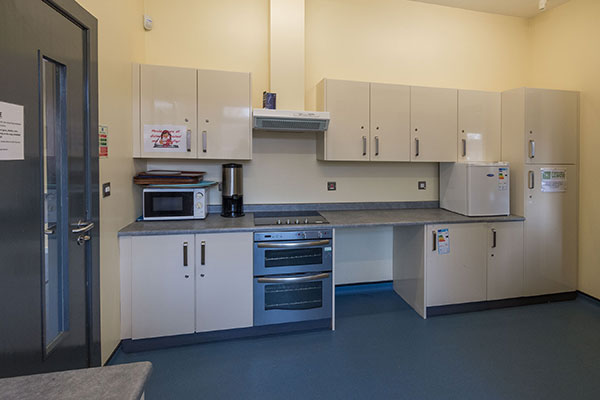 Kitchen facilities at Dunclug Community Centre.