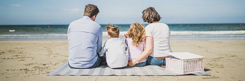 Family on a beach