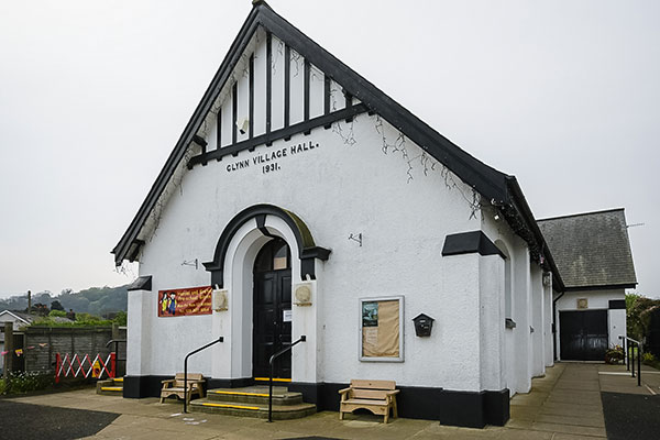 Entrance to Glynn Village Hall.