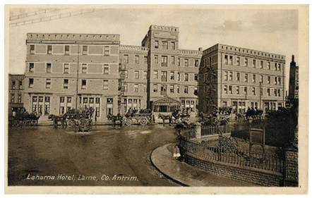 Postcard of Laharna Hotel.   Larne Museum Collection