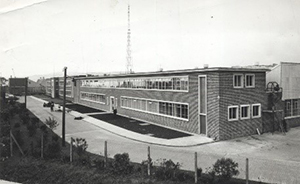 Photograph of the Pye Radio factory, Corran Works, Larne.  