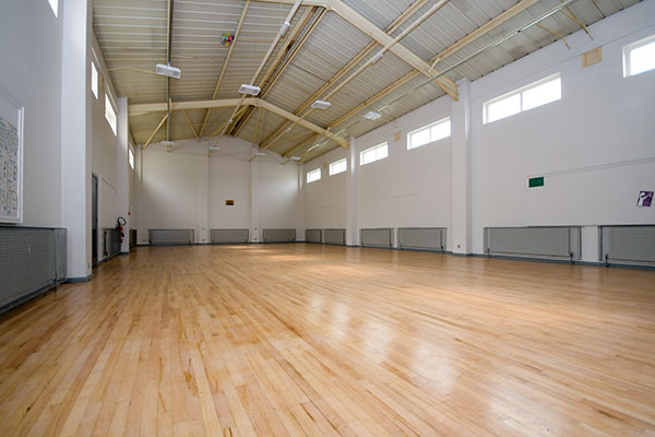 A view of the main hall in Woodburn Community Centre.