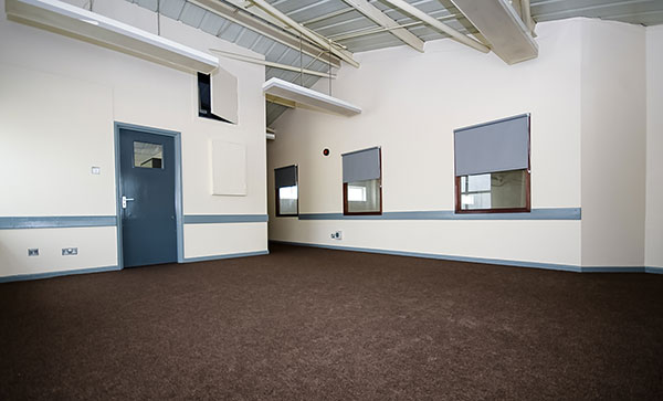 A view of the large upstairs room in Woodburn Community Centre.