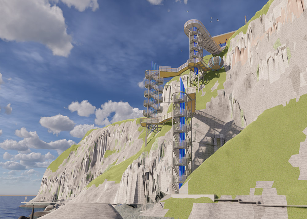 Concept 3D artist impressions of The Gobbins Phase II.