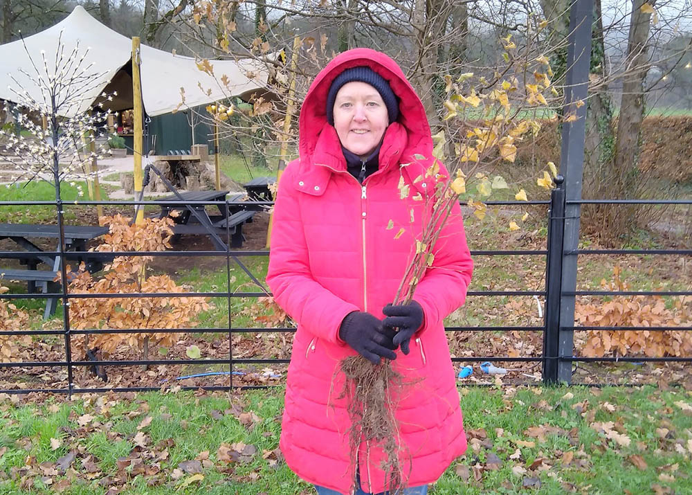 Mary O'Kane photographed at the Community Tree giveaway.