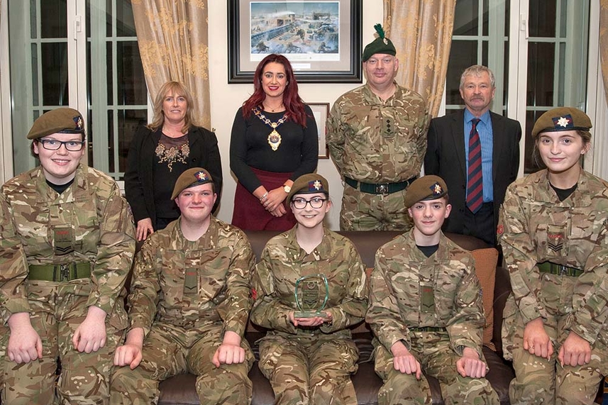 Mayor recognises a job well done by Cullybackey cadets image