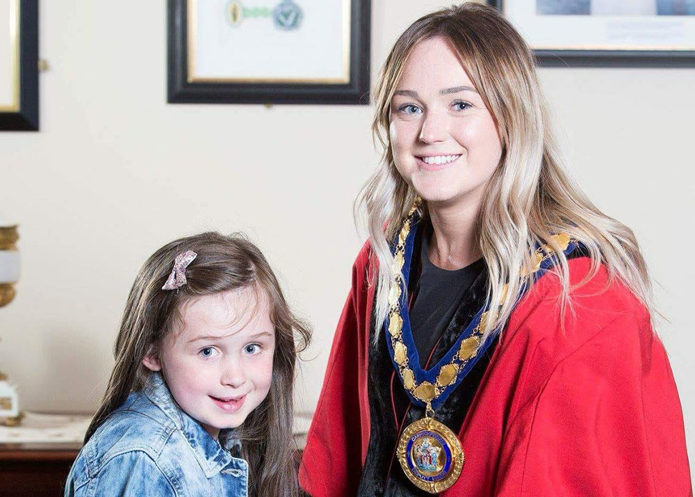 Deputy Mayor of Mid and East Antrim Councillor Cheryl Johnston with daughter Brooke