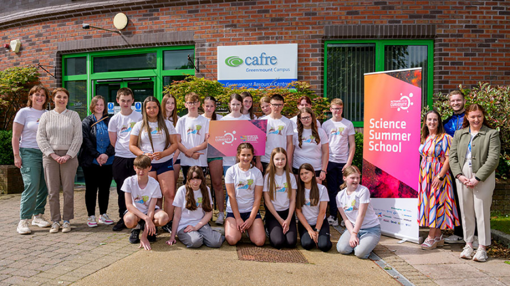 St Killans College joint winners of Food for Thought sustainable food competition study visit to Greenmount College