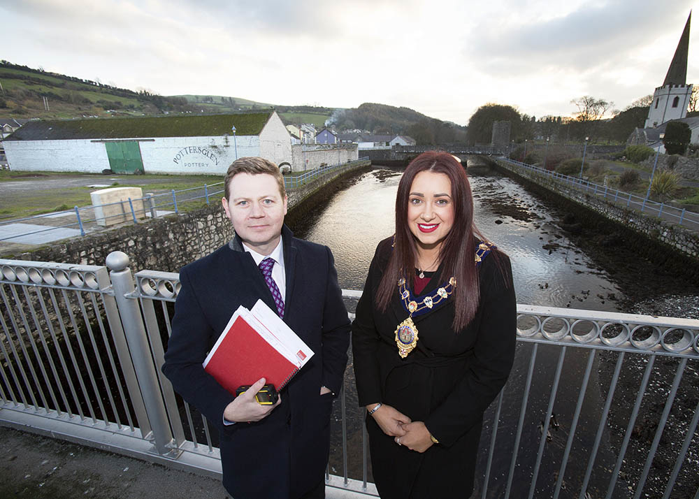 Mayor of Mid & East Antrim, Cllr Lindsay Millar pictured with Andrew Gawley, Director at Lisney