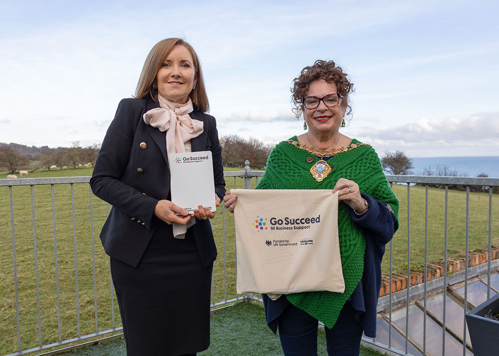 Mayor of Mid & East Antrim, Alderman Gerardine Mulvenna, and Ursula O’Loughlin, Council's Head of Economic Development