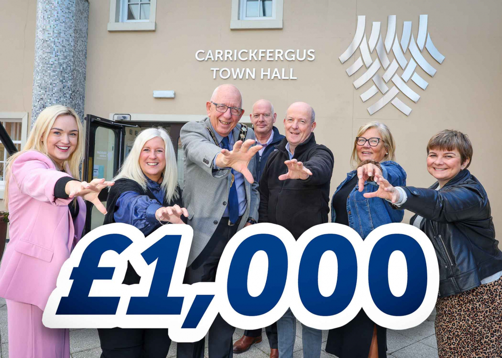Mayor of Mid and East Antrim, Cllr Jackson Minford pictured with Cheryl Johnson, MLA, Janet Shearer, DEA Manager MEABC, John Read, NIHE, Austin Kelly, Clanmil Housing, Janice Hill, Carrickfergus Community Forum and Lynn McKenzie, Carrickfergus and Greenis