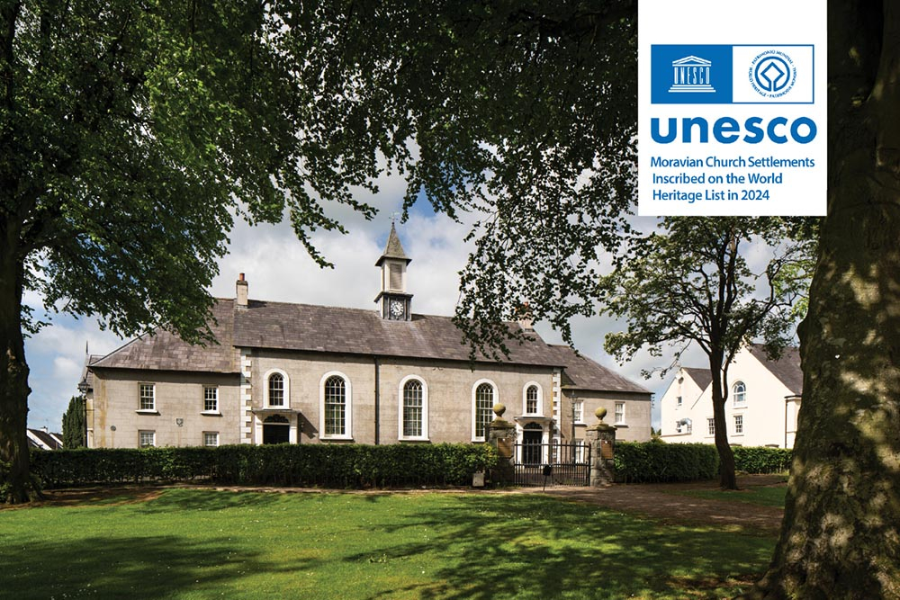 Photo of the Moravian Church in Gracehill