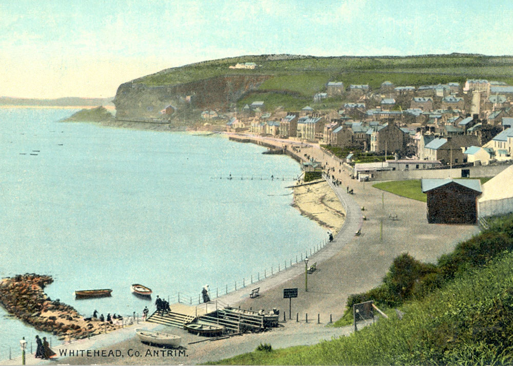 Postcard View of Whitehead from the 19th century showing some of the features added by Victorian engineer Berkeley Deane Wise