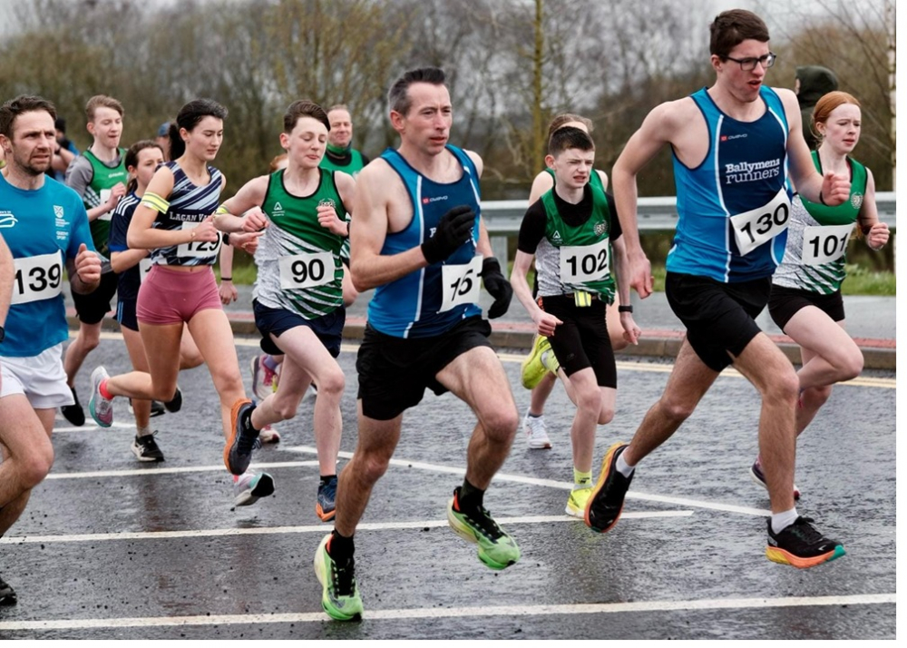 Runners on St Patrick's Link Road in Ballymena