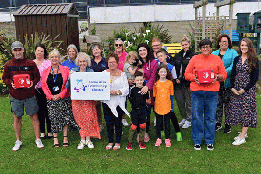 Larne Area Community Cluster launches four life-saving defibrillators image