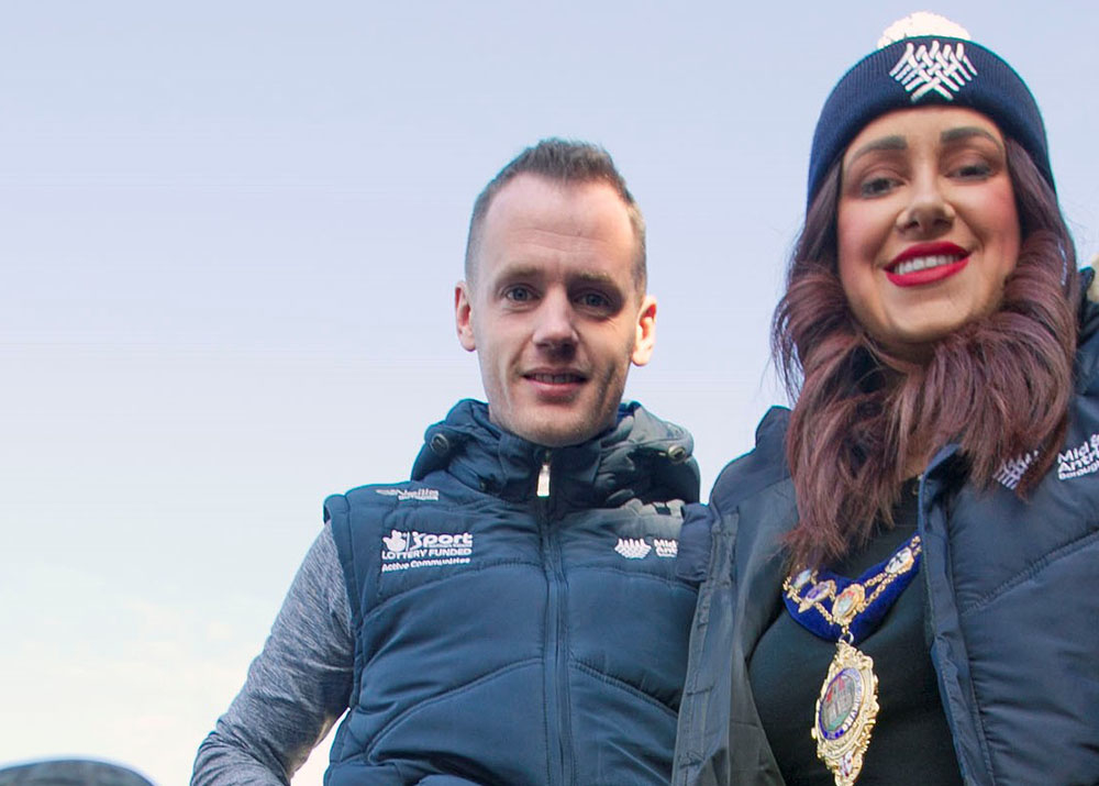 Niall Curneen and Mayor Lindsay Millar