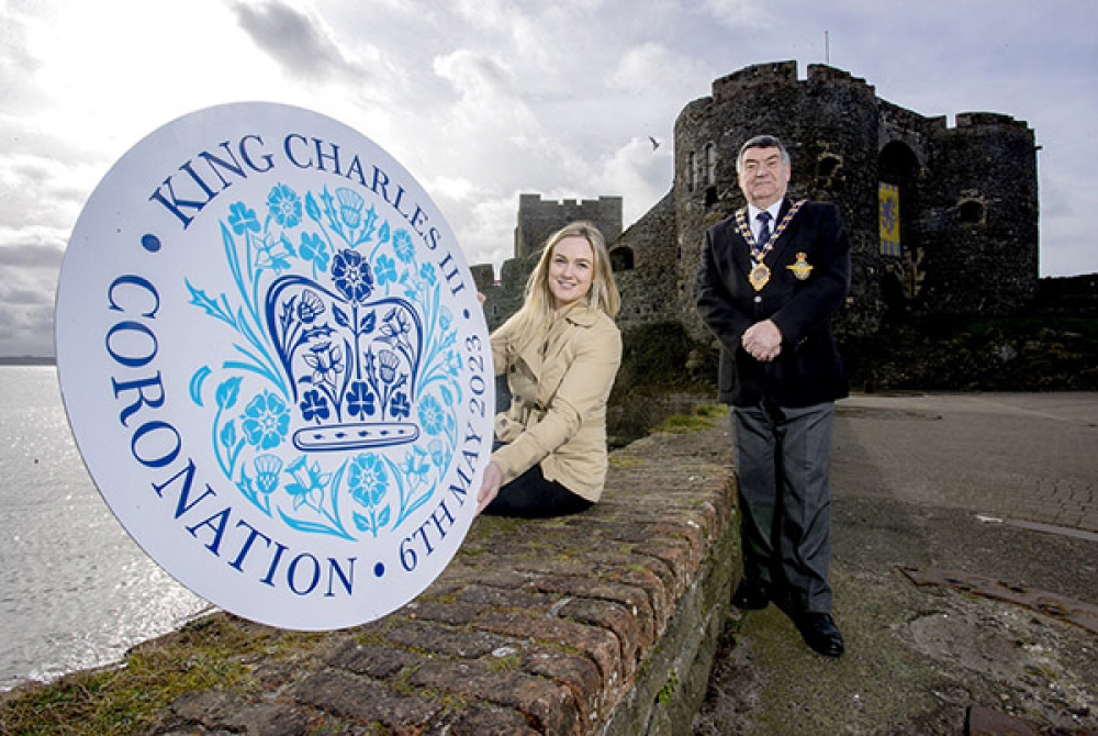 Mayor of Mid and East Antrim, Alderman Noel Williams, with Chair of Council’s Coronation Working Group, Cllr Cheryl Brownlee.