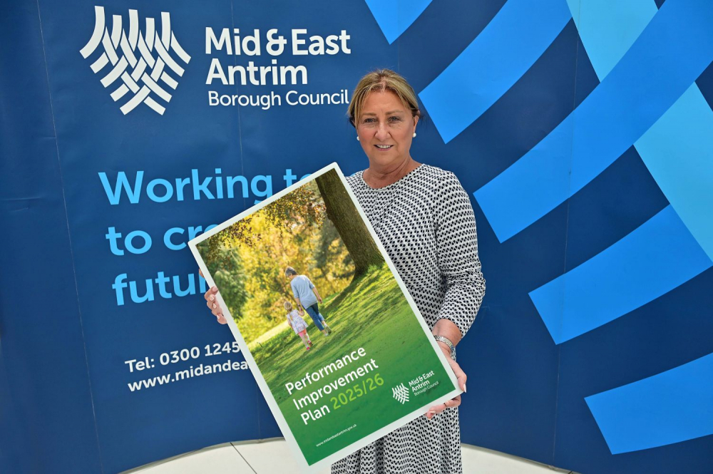 Interim Chief Executive, Valerie Watts, launches Mid and East Antrim Borough Council's new Performance Improvement Plan