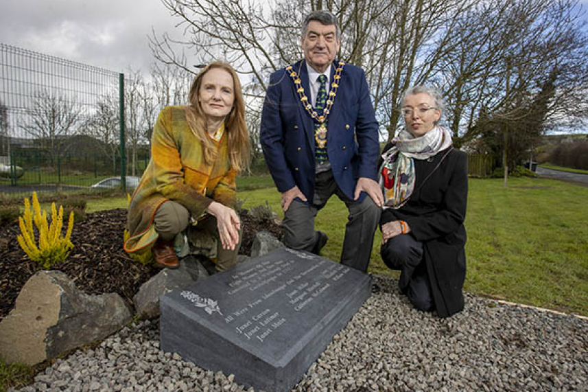 Plaque erected in memory of so-called ‘Witches of Islandmagee’ image