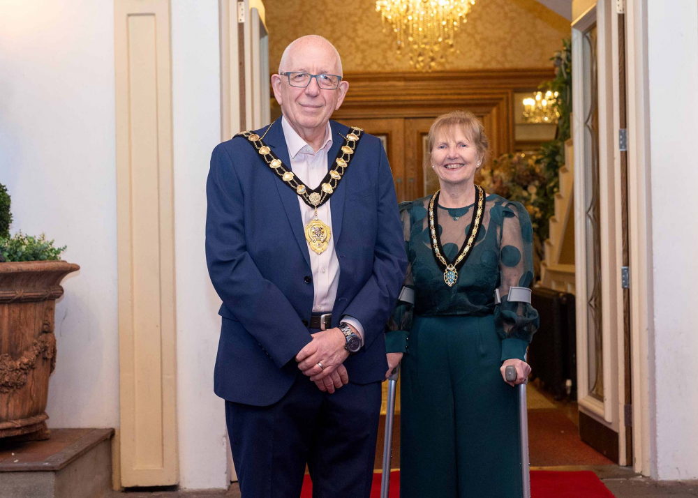 Mayor and Mayoress of Mid and East Antrim, Councillor Jackson Minford and Allison Minford.